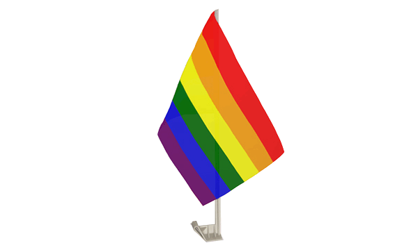 Rainbow (LGBT) Car Flag
